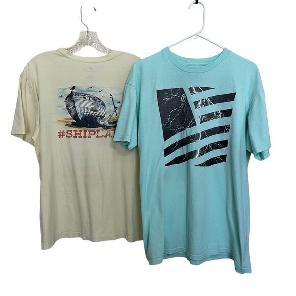 Columbia/Caribbean/Popular Demand Lot Of 4 Fishing Camping Tee Shirts Men Large - Picture 3 of 10
